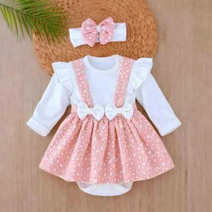 Leopar %100 Pamuklu Elbise Takım