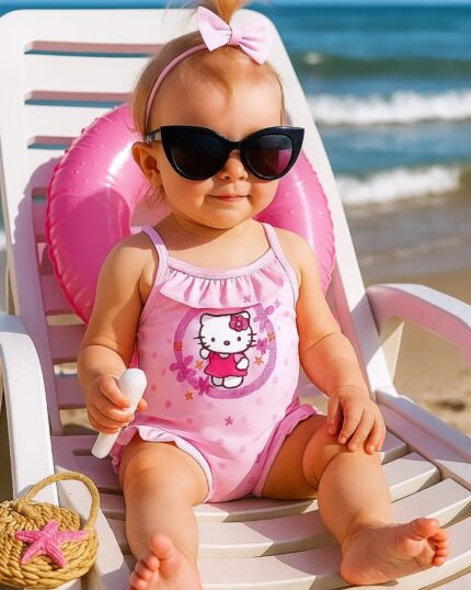 Hello Kitty Askılı Deniz Mayosu