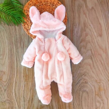 Kadife Kumaş Pofuduk Ponponlu Kozmonot Tulum