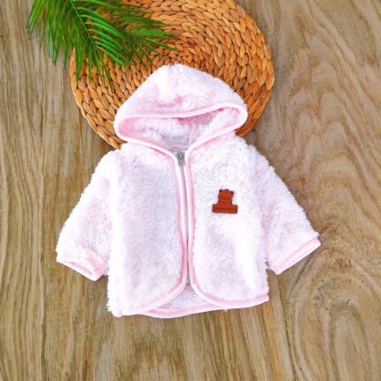 Fermuarlı Peluş Kışlık Kapüşonlu Hırka