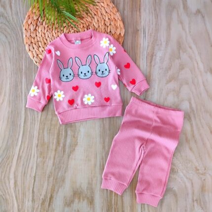 %100 Pamuklu 2'li Tavşan Takım