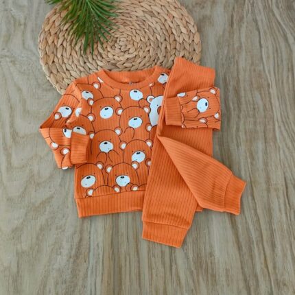 %100 Pamuklu Ayıcık 2'li Takım