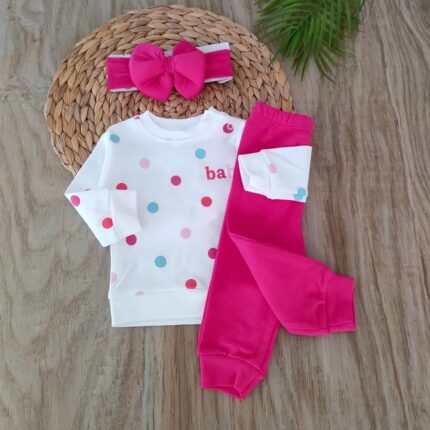 Puanlı %100 Pamuklu 3'lü Takım