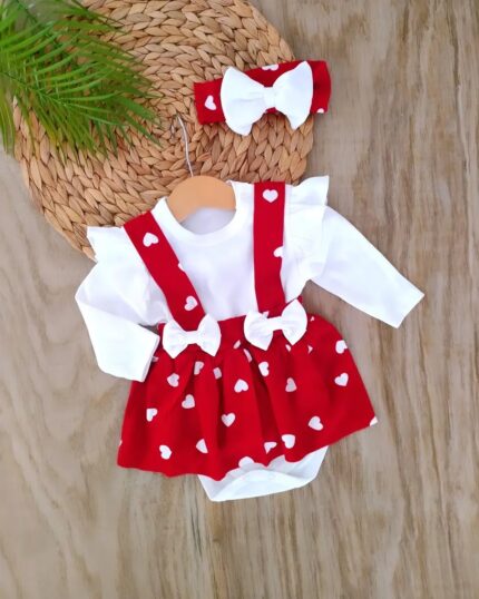 Kalpli %100 Pamuk Fiyonklu Elbise Takım