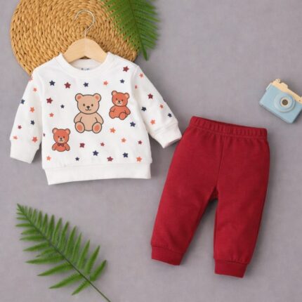 %100 Pamuklu Ayıcık 2'li Takım