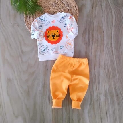 %100 Pamuklu Aslanlı 2'li Takım