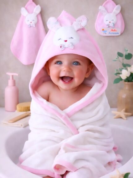 Tavşan Kulaklı %100 Pamuk Banyo Havlusu