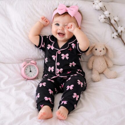 %100 Pamuklu Yazlık Gecelik Pijama Takımı