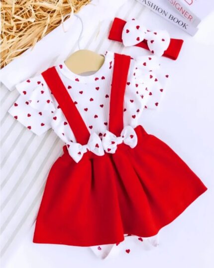 %100 Pamuklu Kalpli Slopet Elbise Takım