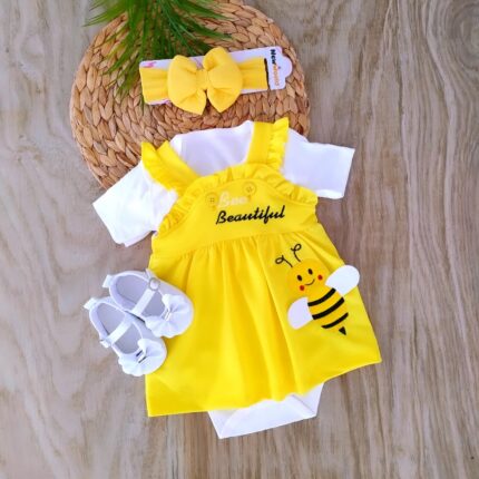 Arı Maya Yazlık Kısa Kollu Elbise Takım