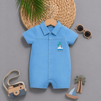 %100 Pamuklu Yazlık Kot Tulum
