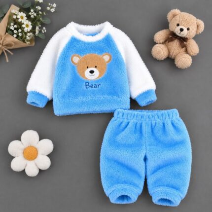 %100 pamuklu Ayıcık Peluş İkili Takım
